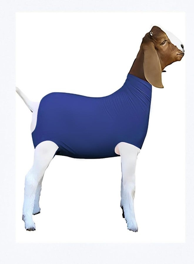 FUZIDDN Spandex Goat Tube for Show Goats - Show Livestock Supplies: Goat Covers & Blankets (Sky Blue, Large) - Image 1